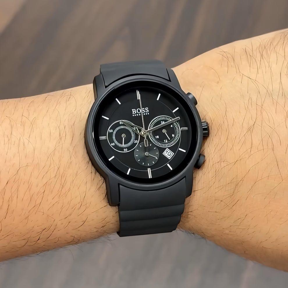 Luxury Branded watch full black trending article