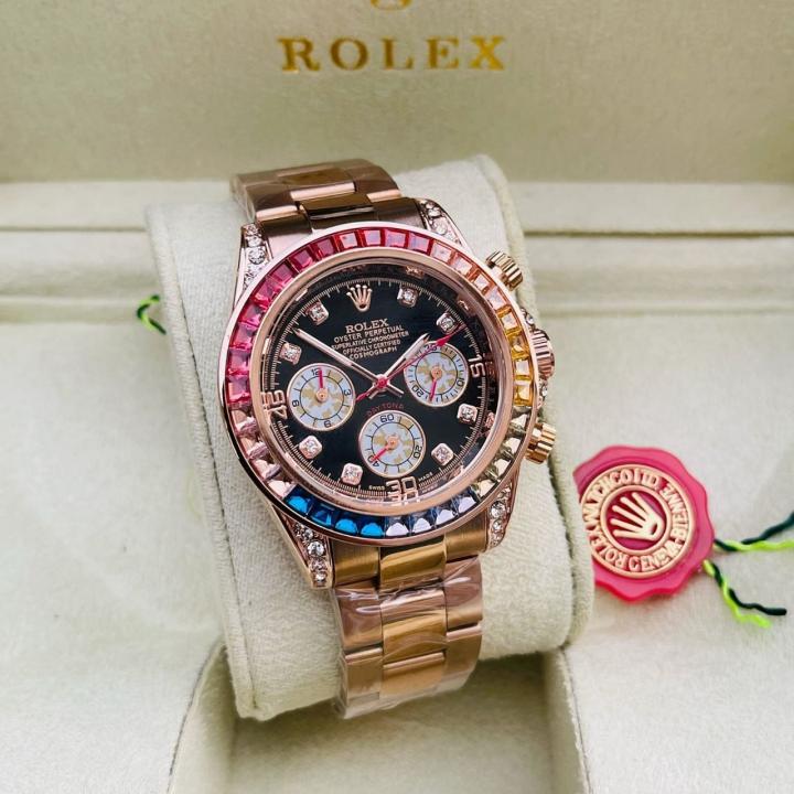 Branded watch  Oyster perpetual Rainbow Gold