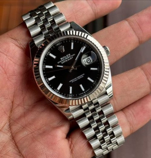 Luxury Branded 7A Watch Black Date Just