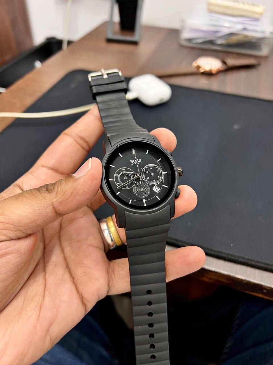 Luxury Branded watch full black trending article