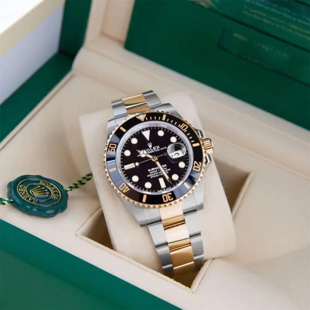 Branded Watch Submariner Silver Gold Black Metal