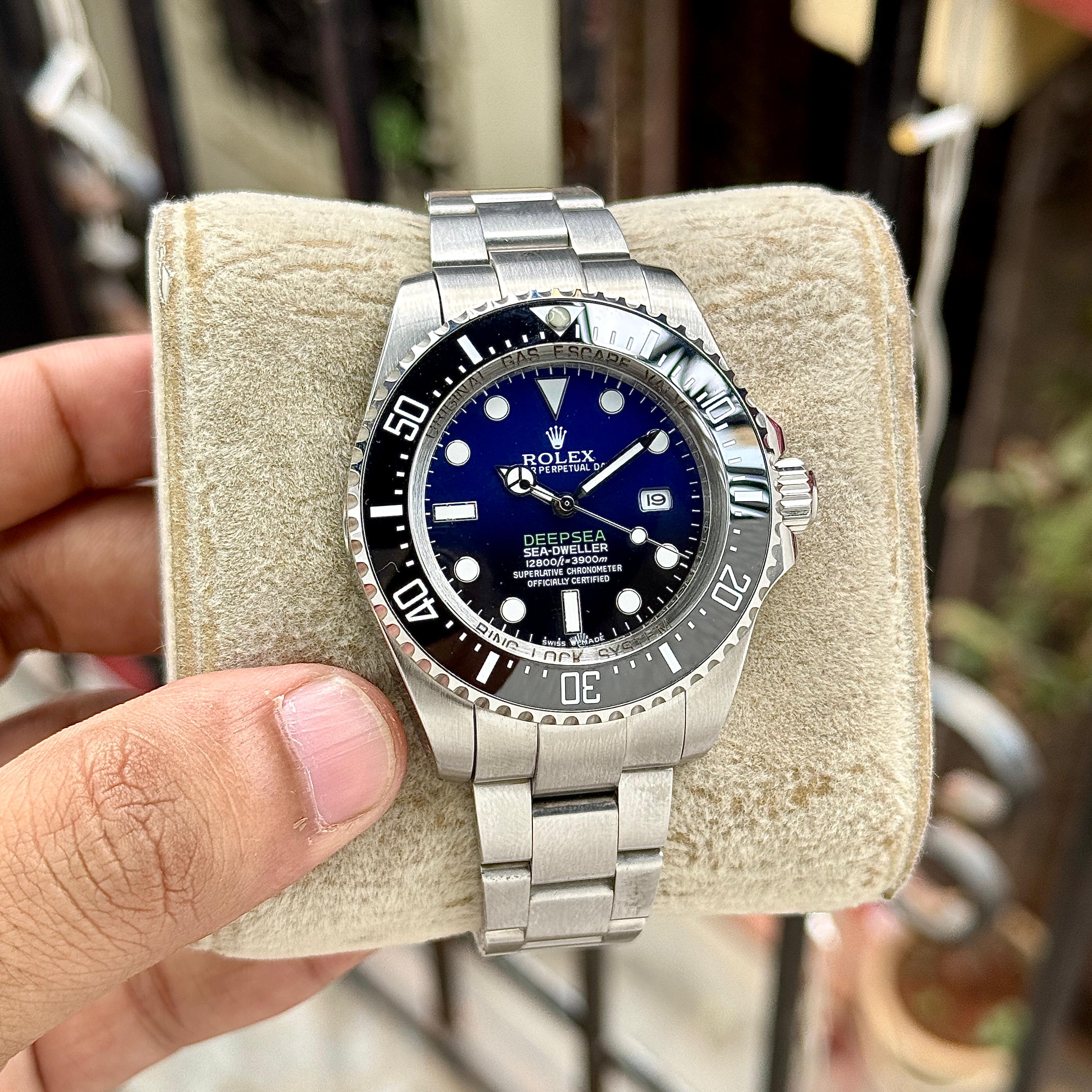 Branded GMT 2 Watch silver black blue