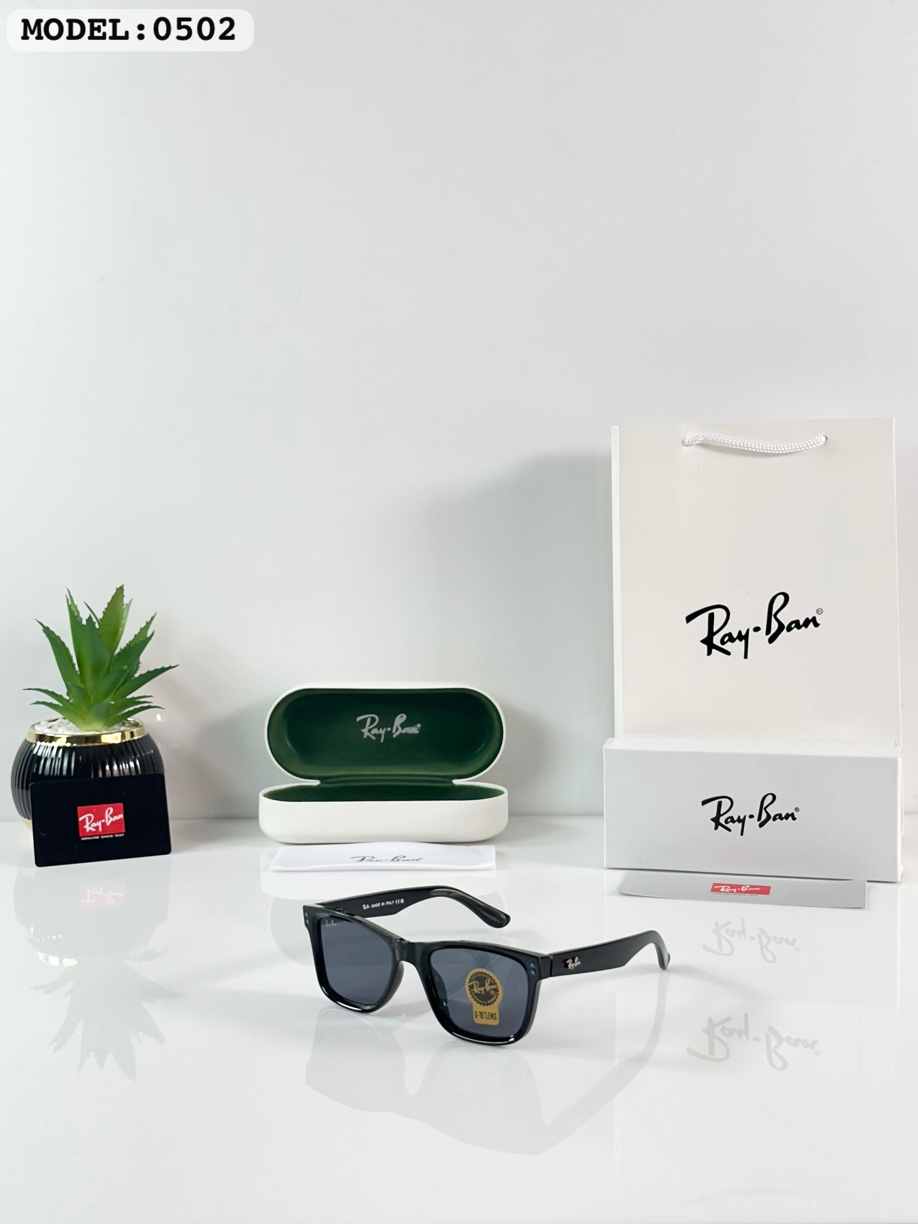 Ray_bn square black sunglass
