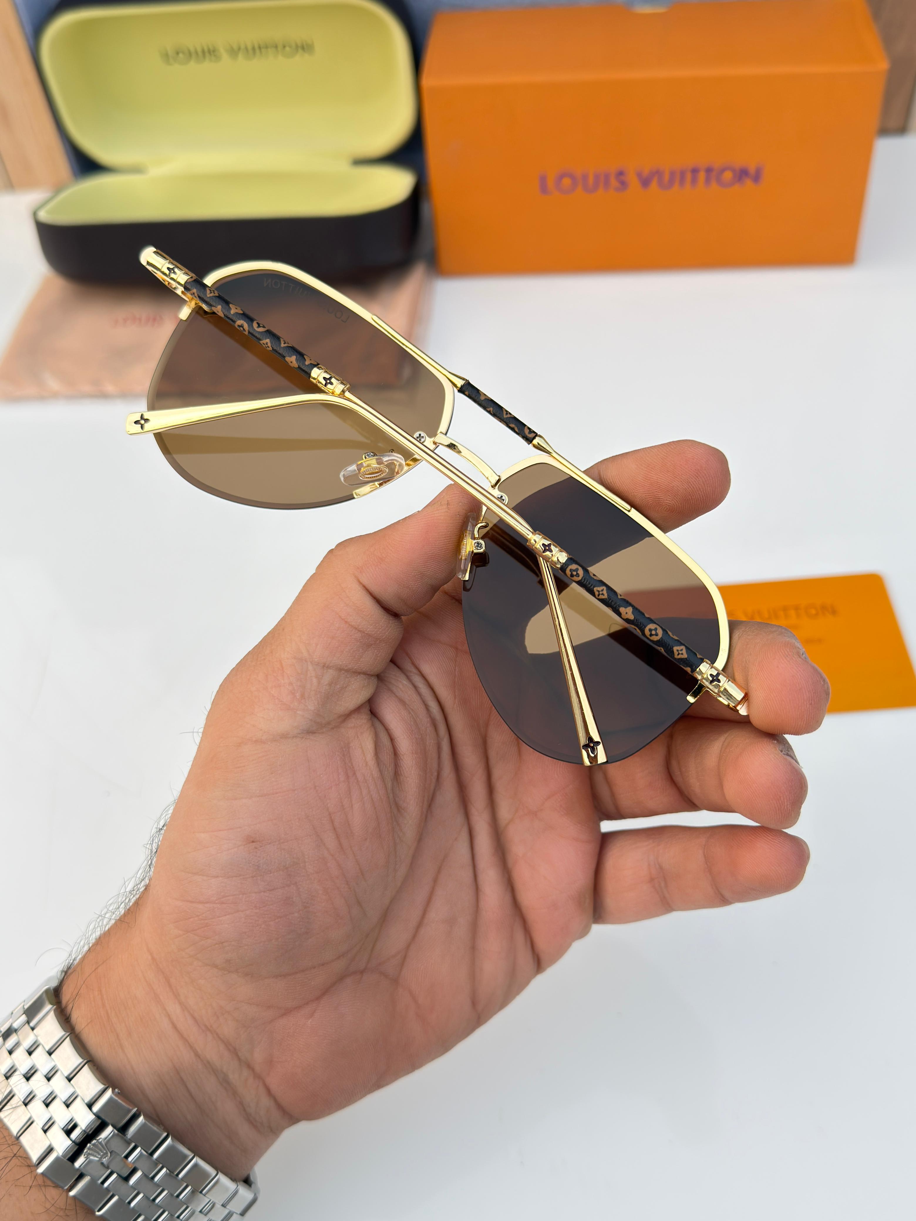 Lou_is vui_tton 78011 gold brown Sunglass