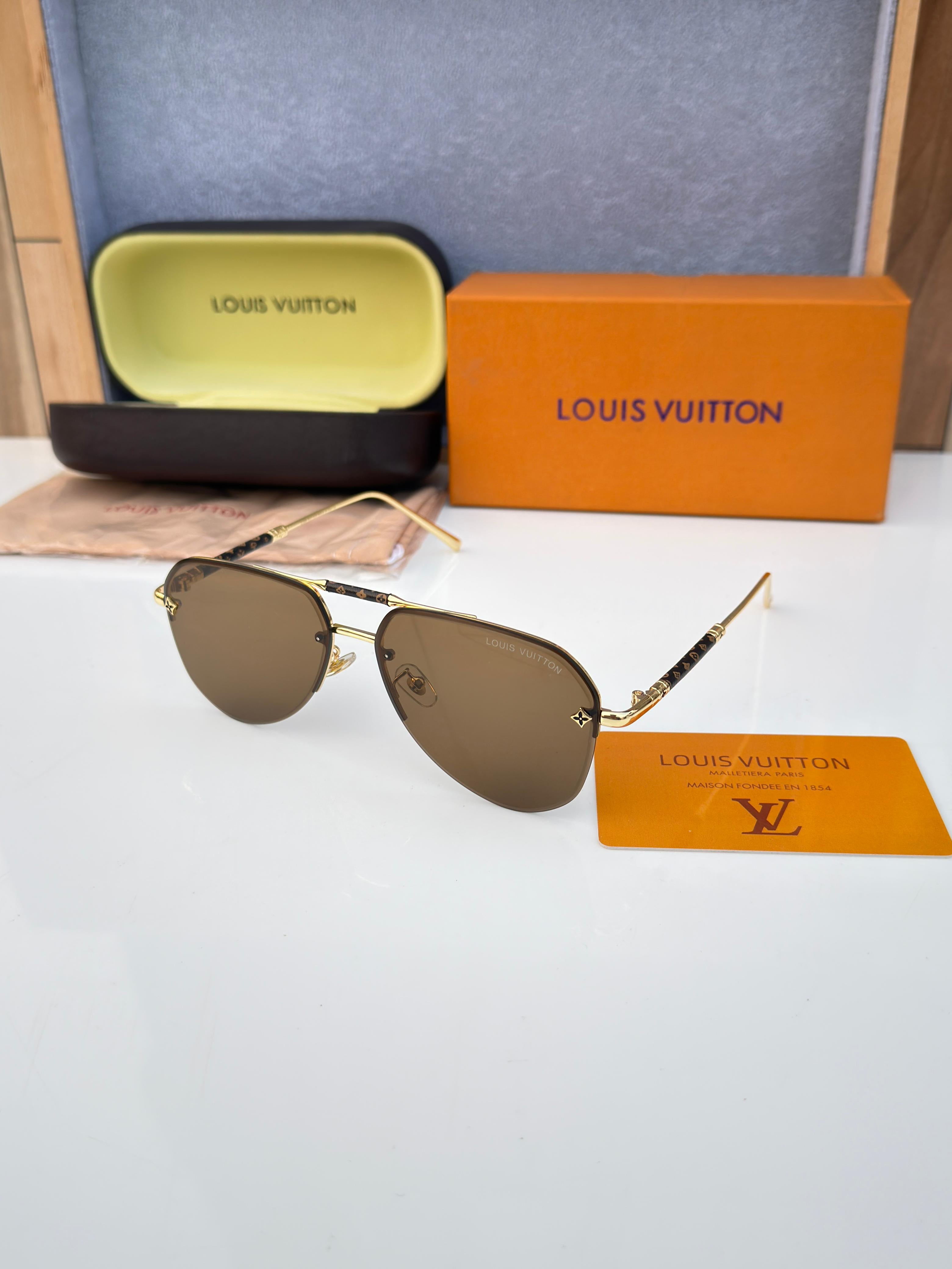 Lou_is vui_tton 78011 gold brown Sunglass