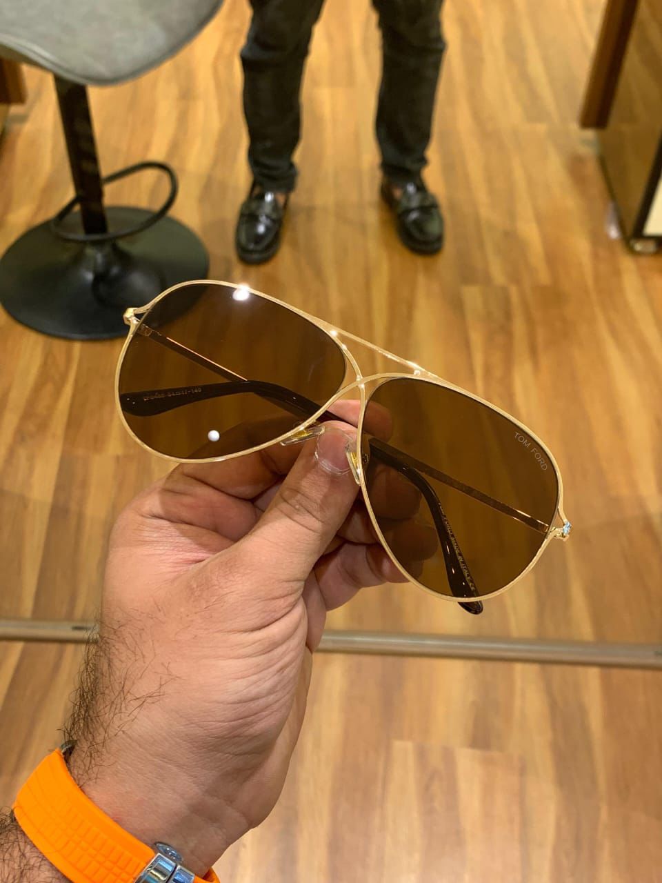 Tom_ford_ aviator gold brown Sunglass