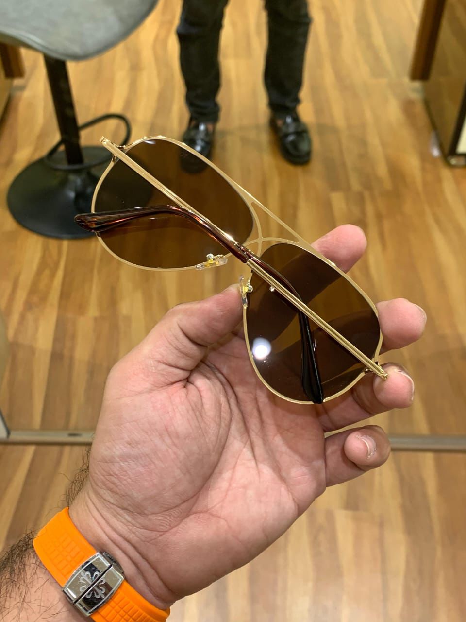 Tom_ford_ aviator gold brown Sunglass