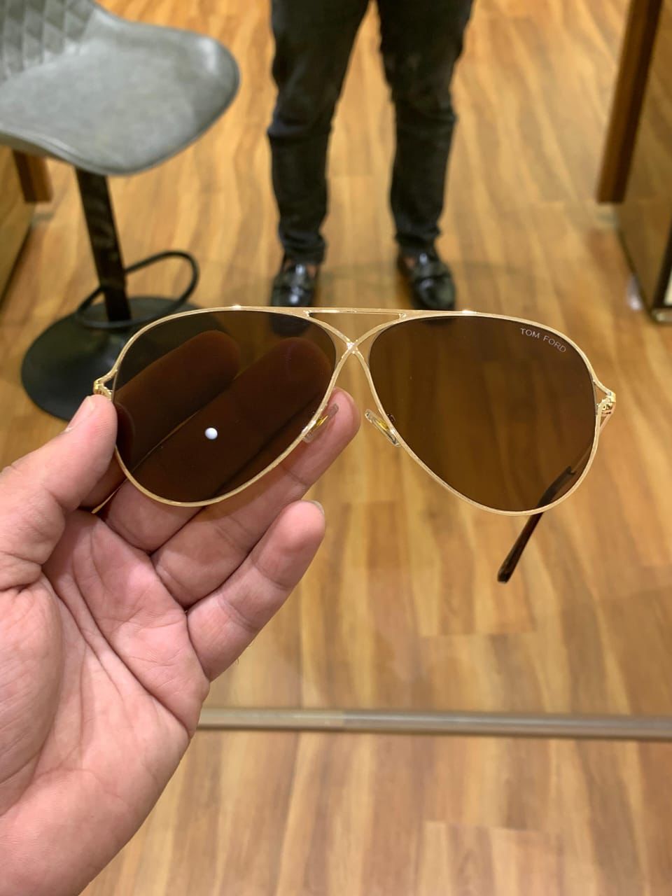 Tom_ford_ aviator gold brown Sunglass