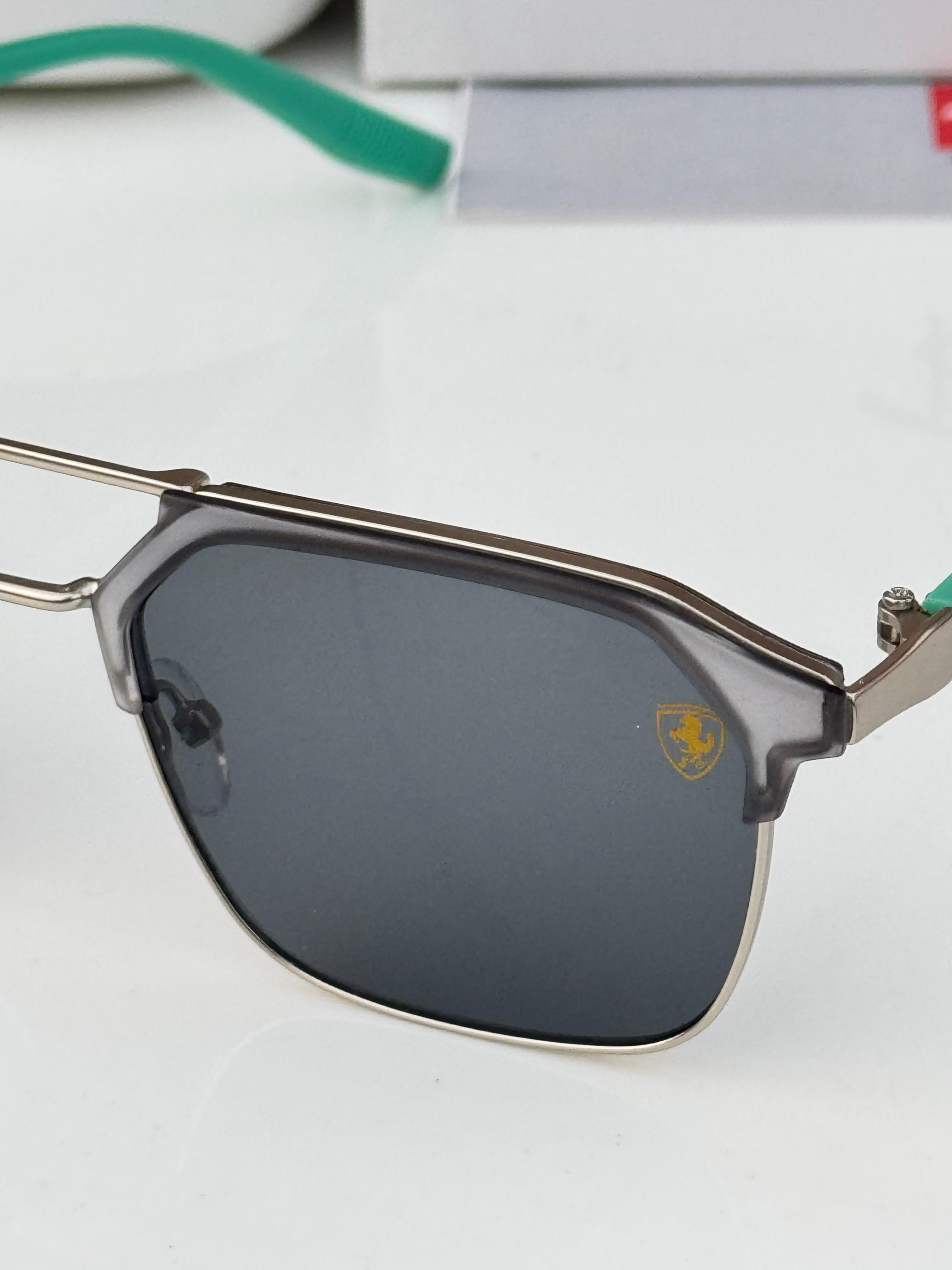 Ray 04 silver grey green Sunglass