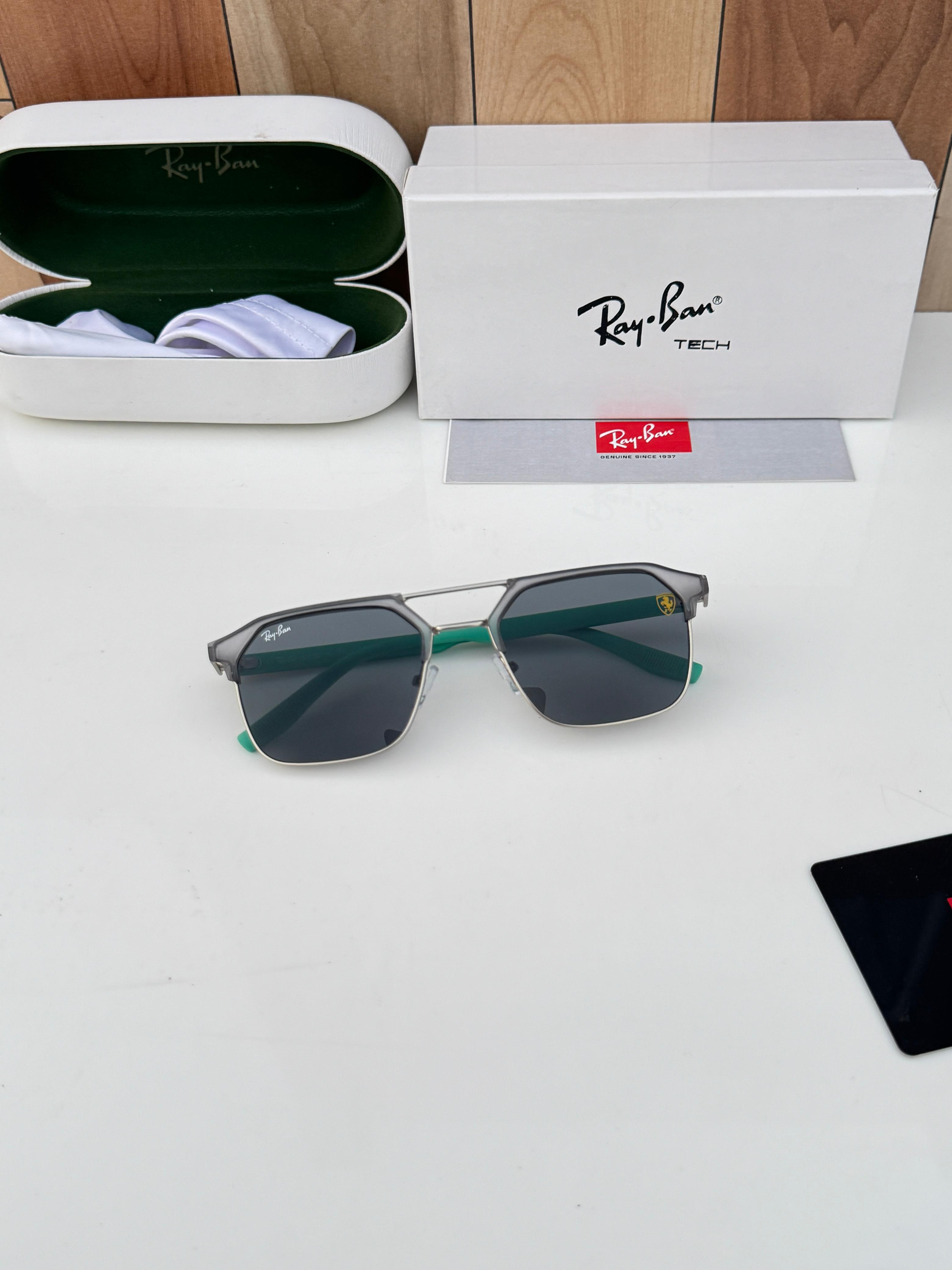 Ray 04 silver grey green Sunglass