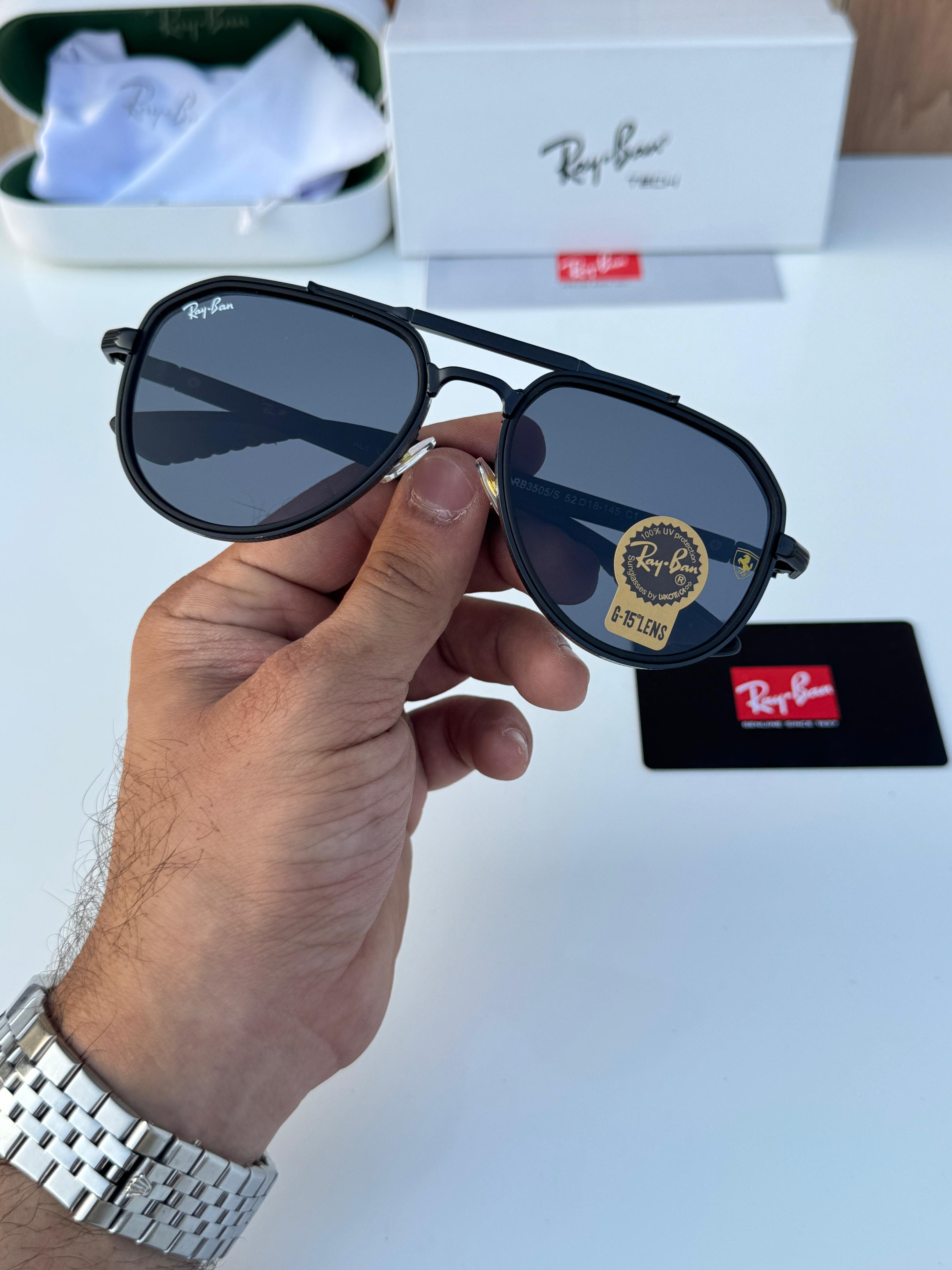 Ray  3505 full black SUNGLASS