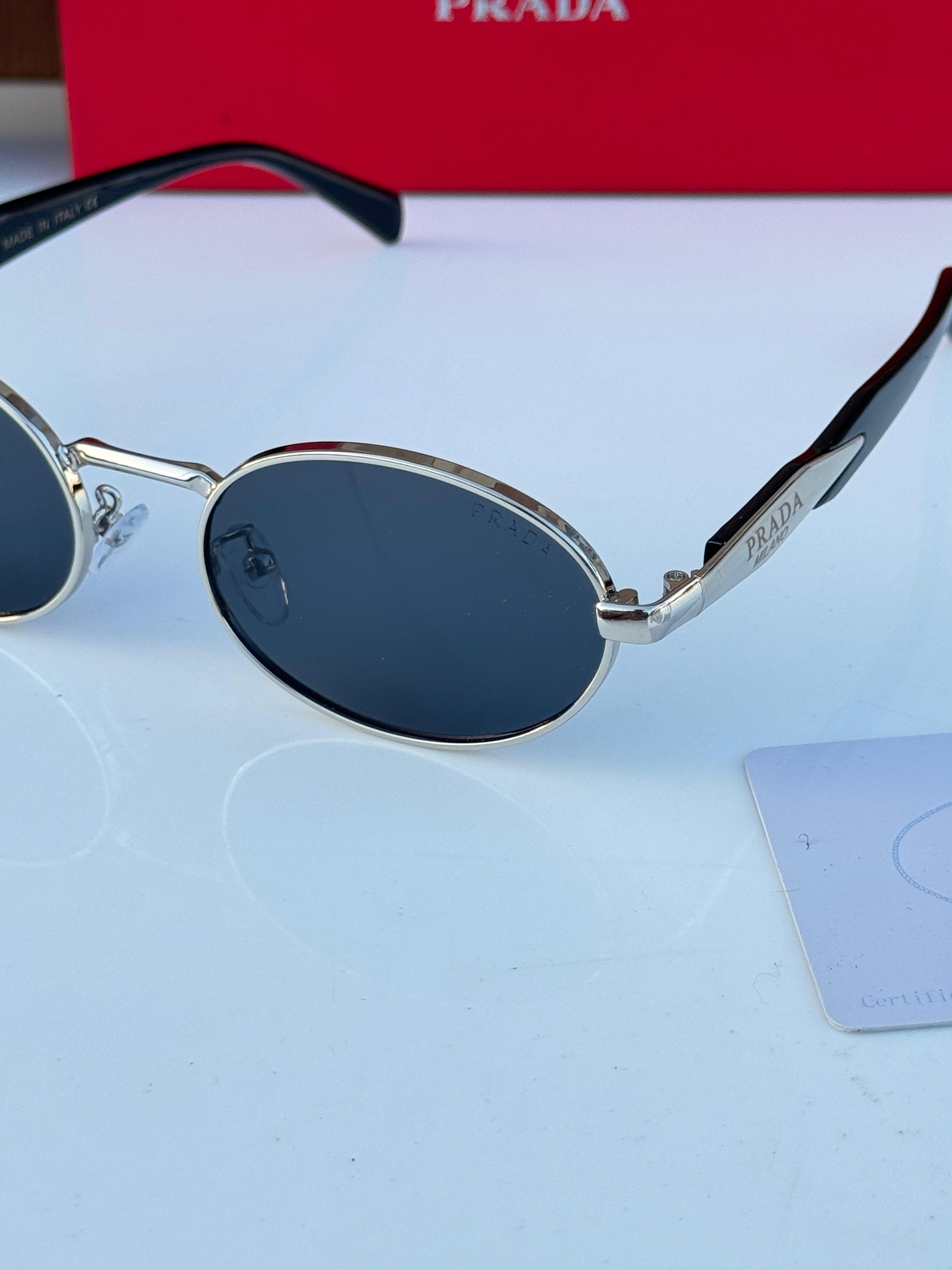 Pra 8007 silver black sunglass
